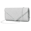 Black Glitter Envelope Clutch Bag for Women Evening Use