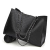 Black Rhombus Chain Shoulder Bag for Women