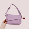 Girl's PU Leather Plain Shoulder Bag